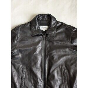 Emanuel Ungaro Leather Jacket Men's Size Extra Large Black Motorcycle Biker